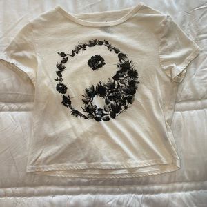 Volcom Floral Peace Sign Cropped Top